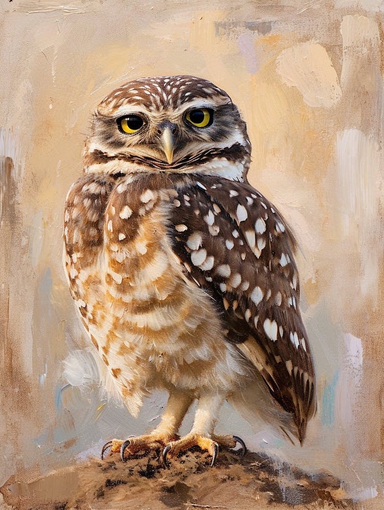 Burrowing Owl Painting 7