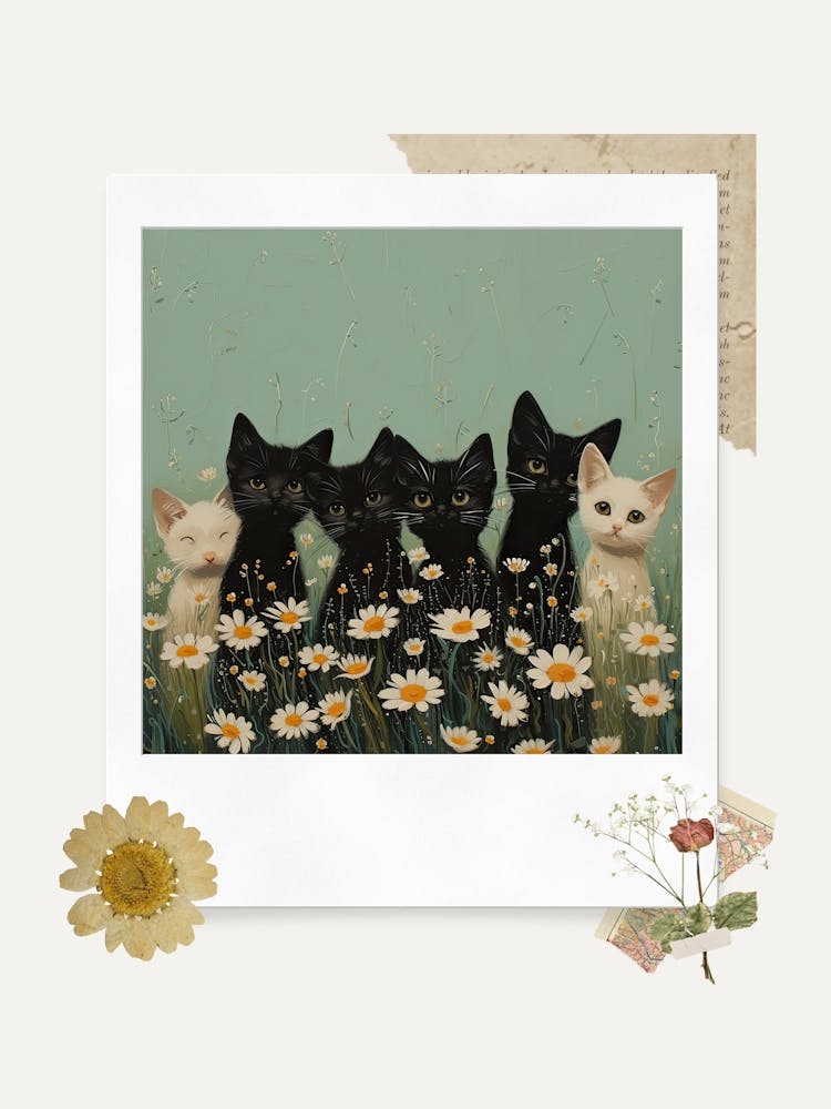 Scrapbook Kittens Fairycore Painting 4