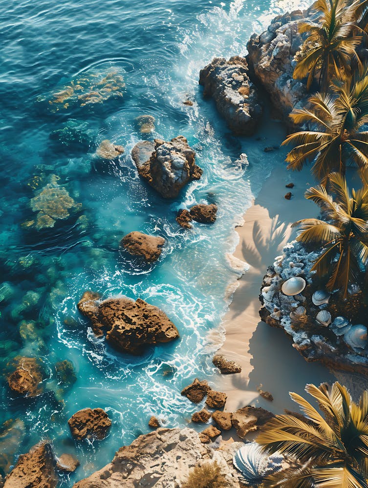 Aerial View Of A Tropical Beach 1