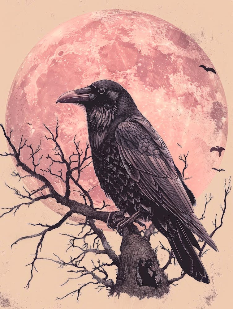 Raven In The Moonlight 1