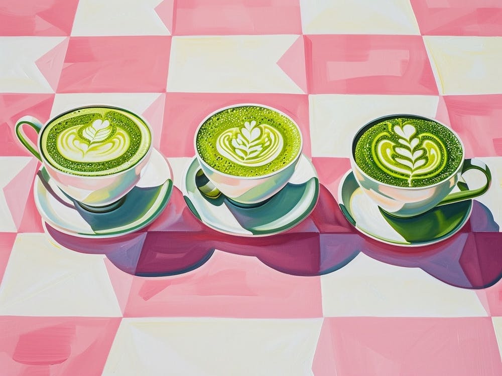 Matcha Latte Pink Checkerboard 3