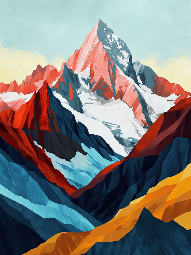 Ethereal Enclave: Minimalist Peaks