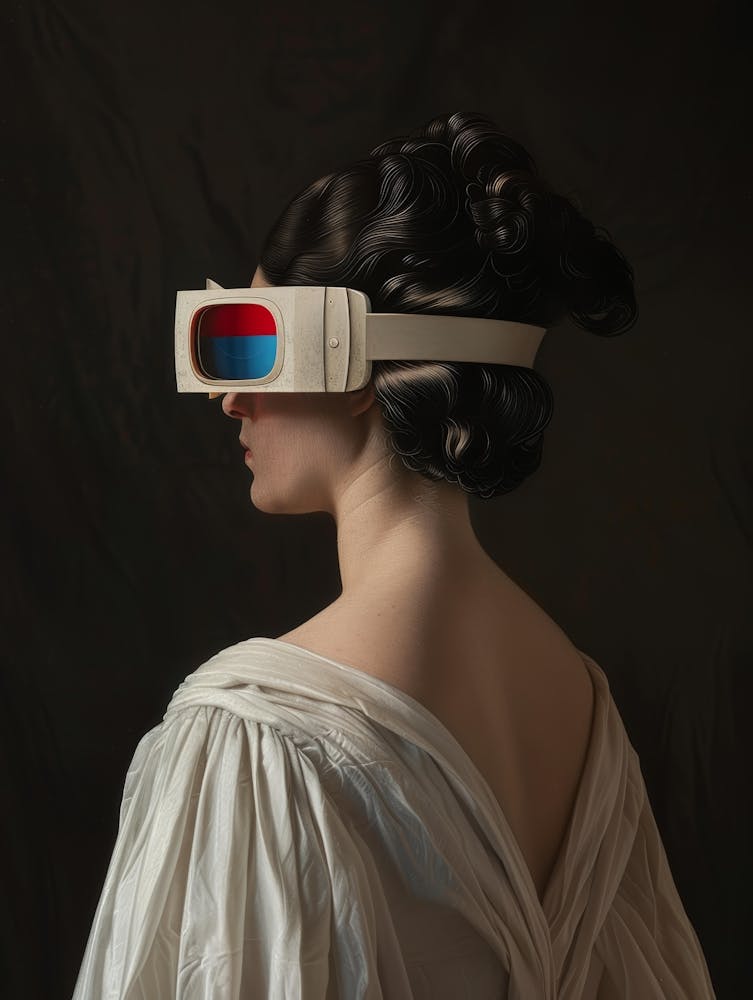 Woman Wearing A 3d Glasses