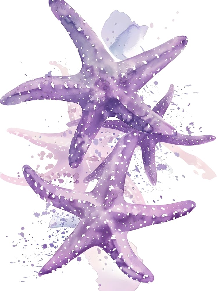 Watercolor Starfish 5
