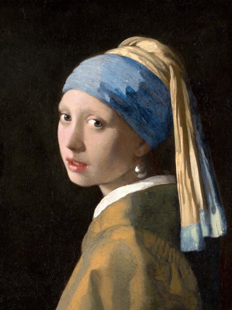 Girl With A Pearl Earring, Johannes Vermeer Living Room Dining Room