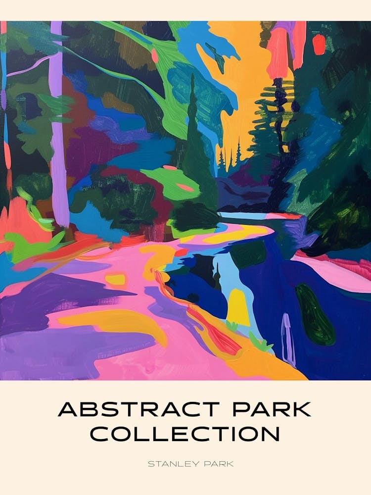 Abstract Park Collection Poster Stanley Park Vancouver Canada 4
