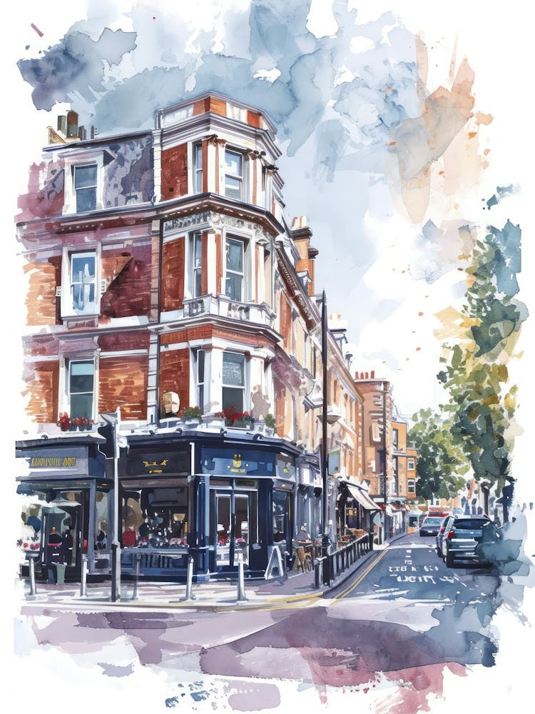 Kensington And Chelsea London Borough   Street Watercolour 5