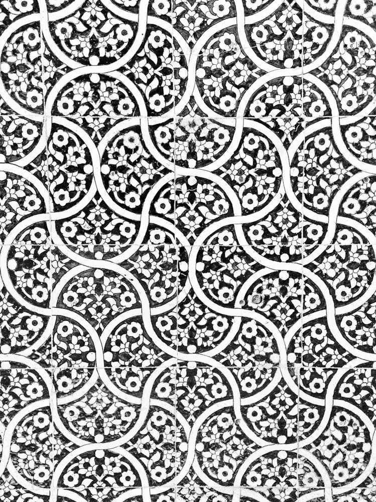 Black And White Pattern Tiles