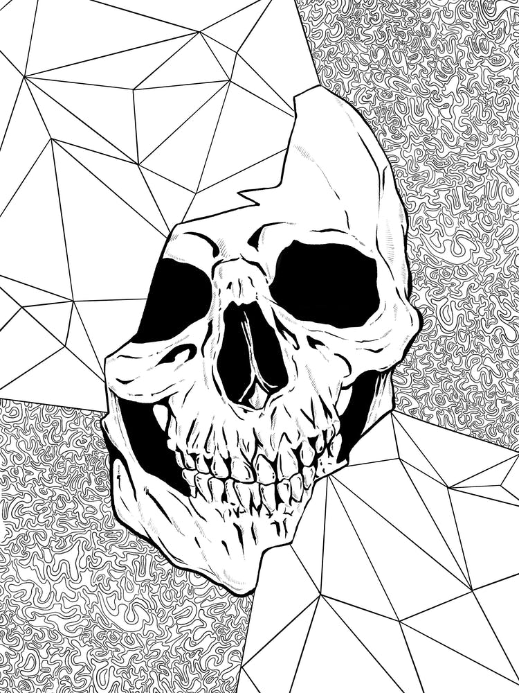 Skull With Triangles