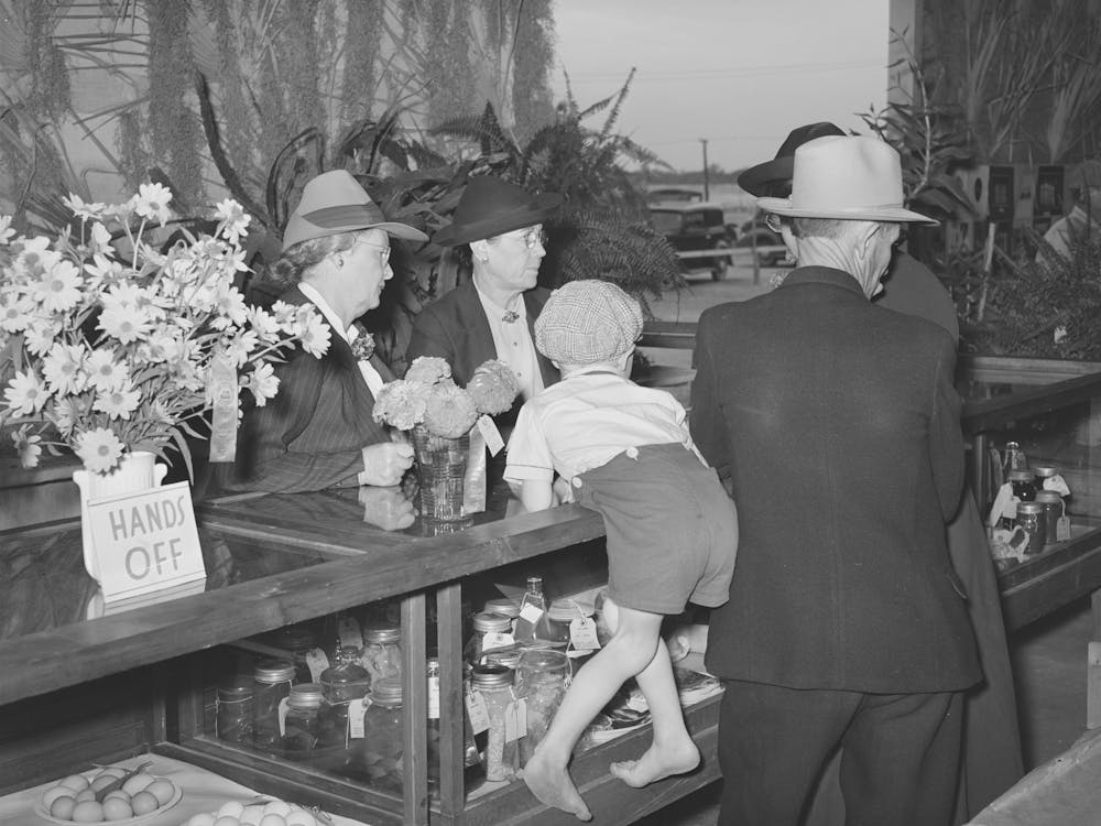 Visitors At The County Fair, Gonzales, Texas By Russell Lee