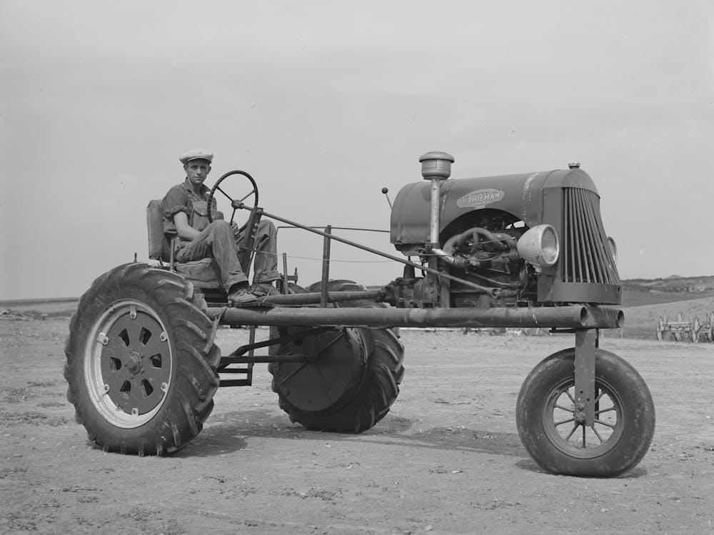 Tractor Bought By Fsa (Farm Security Administration) Loan To German Russian Family In Sheridan County, Kansas