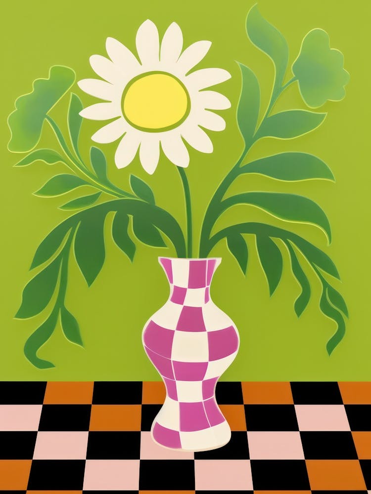Wild Flowers Green Tones In Vase 3