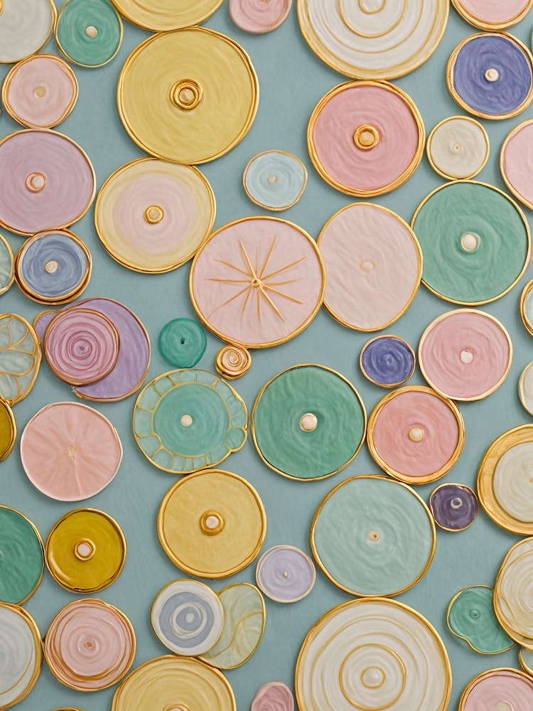 Pastell-Knopfkreise