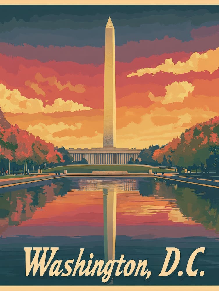 Aihrgdesign A Vintage Travel Poster Of Washington DC 1