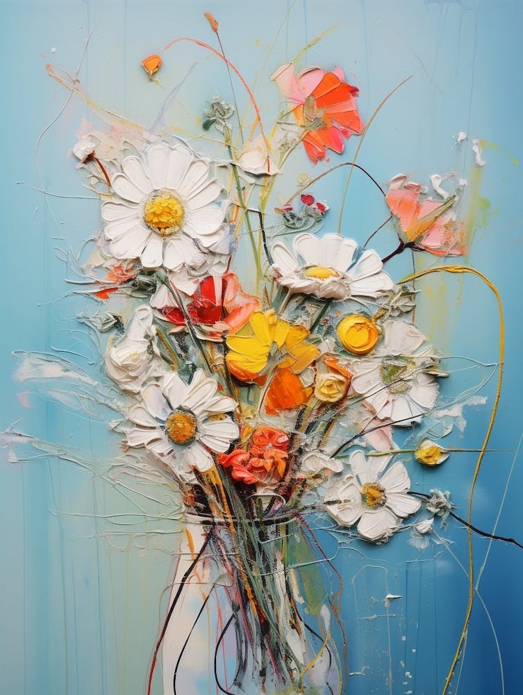 Abstract Flower Painting Daisy 3