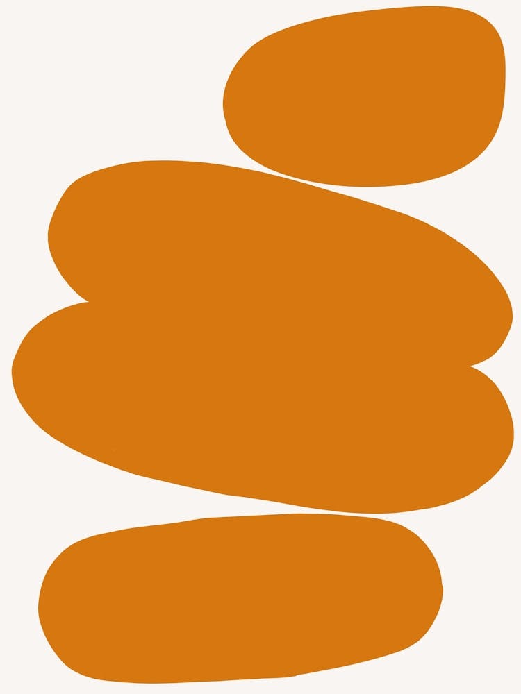 Abstract Bauhaus Shapes Orange