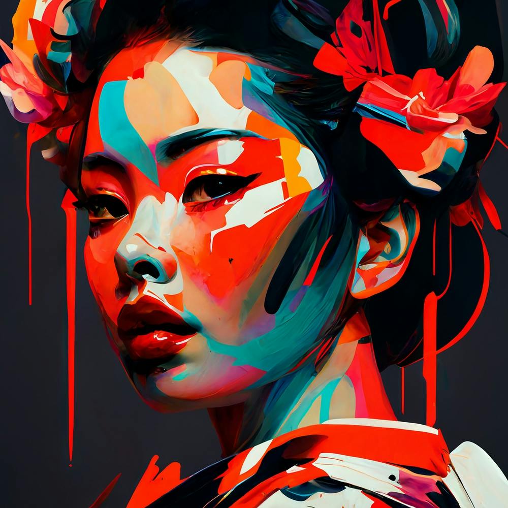 Abstract Geisha Fine Art Style Portrait 3