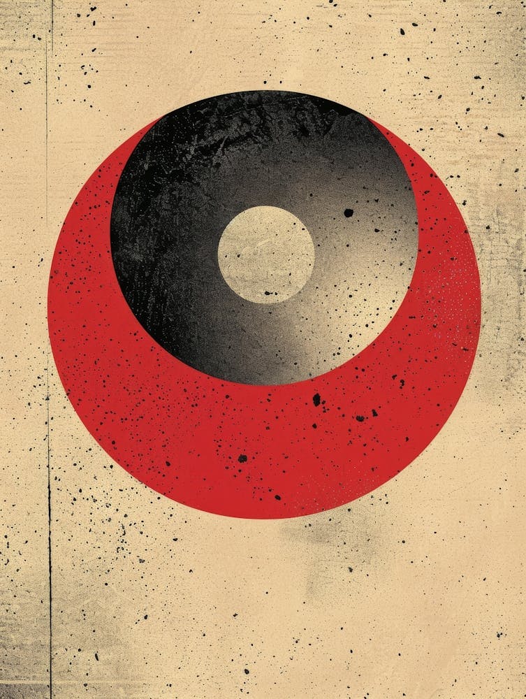 Circle In Black And Red