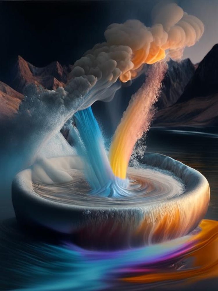 Boiling Water Waterscape Crayon 2