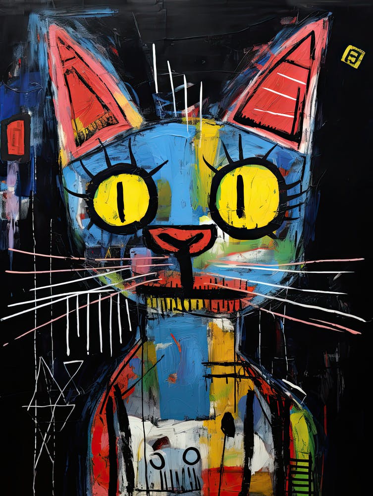 The Enigmatic Prowler: Black Cat in Graffiti