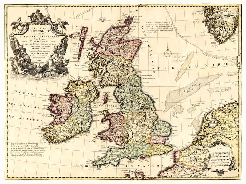 Les Isles Britanniques Ou Sont Le Royaume D Angleterre Tire ́De Sped Celuy D Ecosse Tire ́De Th