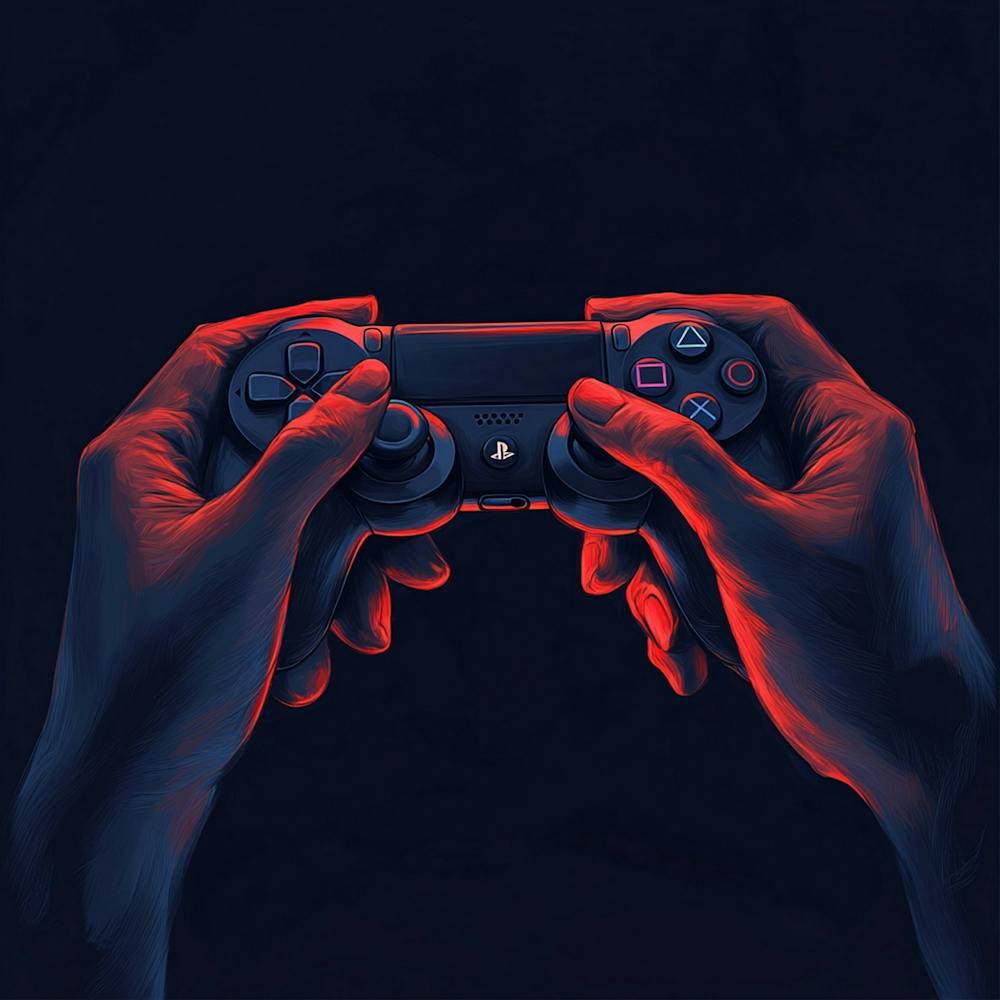 Hands Holding game Controller