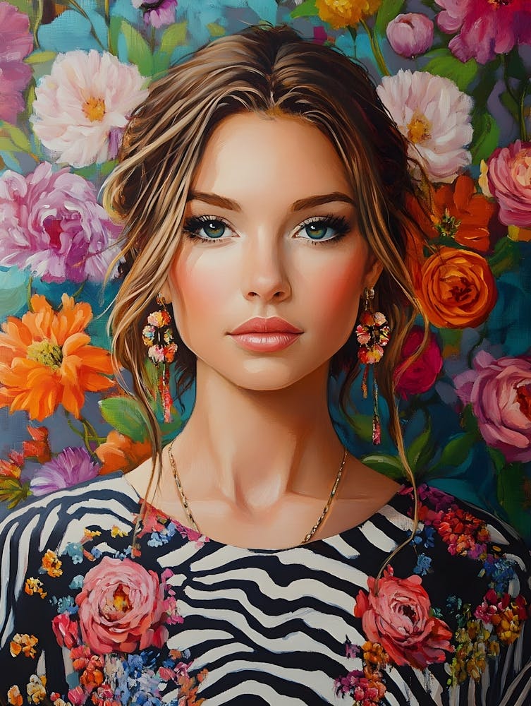 Beautiful Woman With Flowers 7