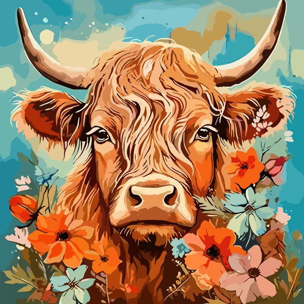 Highland Cow Painting