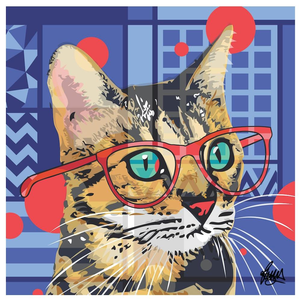 Henry Tabby Cat Square