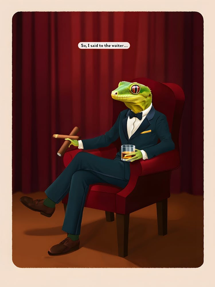Lizard In A Suit