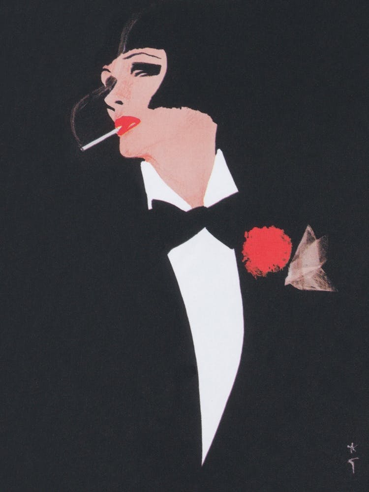 Woman In A Tuxedo, Retro Fashion Art
