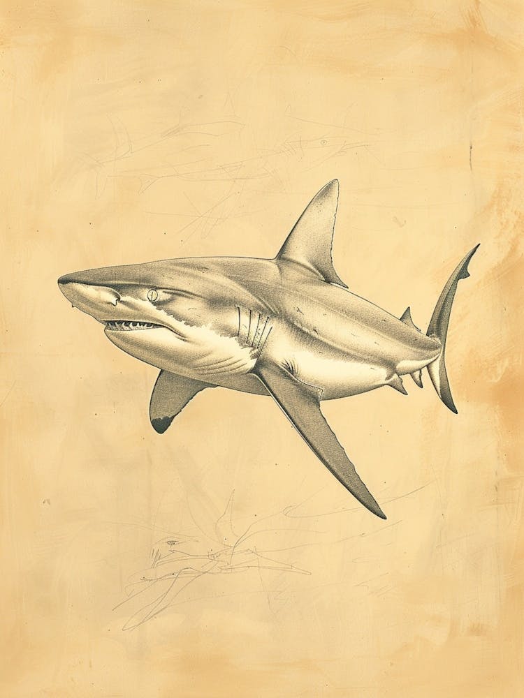Blauhai Vintage-Illustration 4