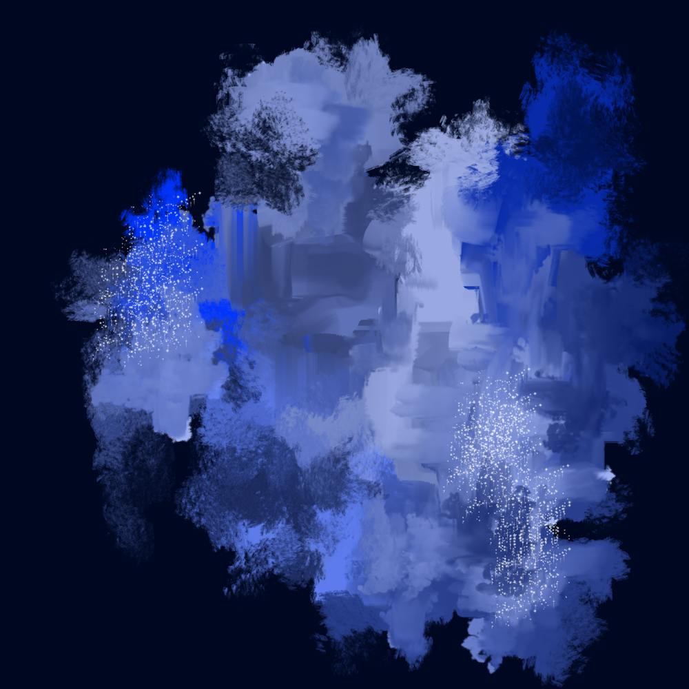 Abstract Blue Painting