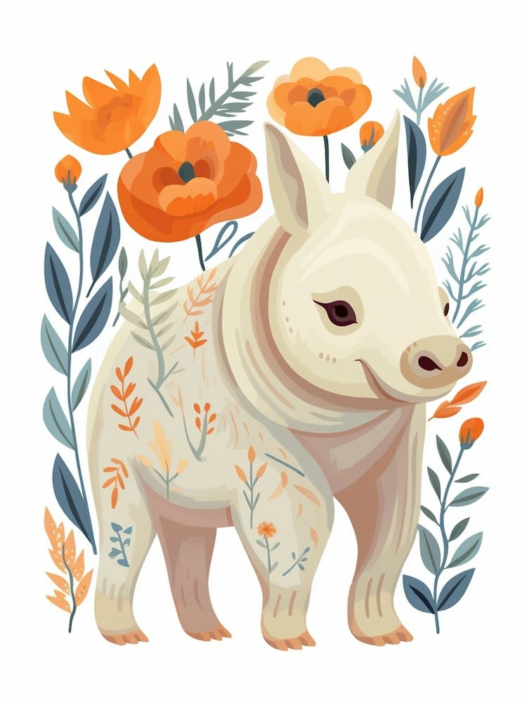 Baby Tier Illustration Nashorn 4