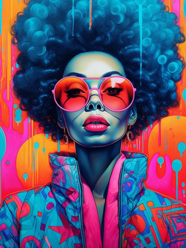 Portraits Hipster Pop Art au Crayon 2