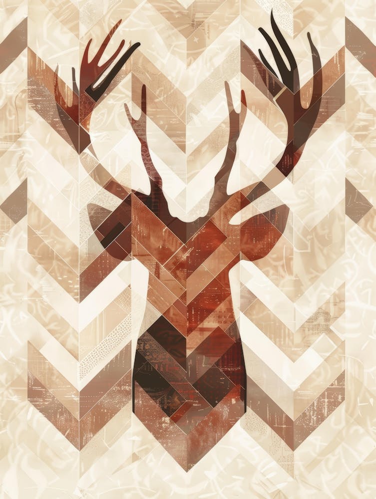 Deer Head Canvas Art