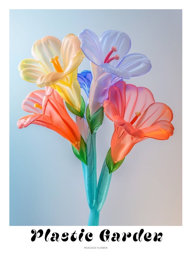 Dreamy Inflatable Flowers Poster Peacock Flower 3