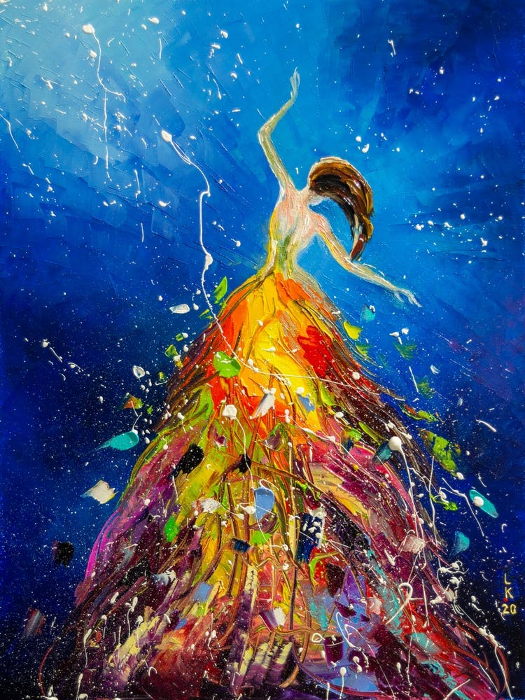 Dance in the Sky Woman Art Painting