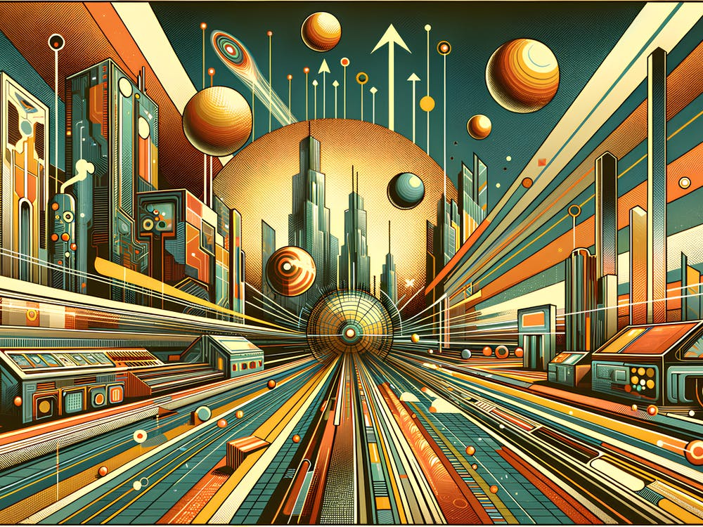 Abstract Futuristic City
