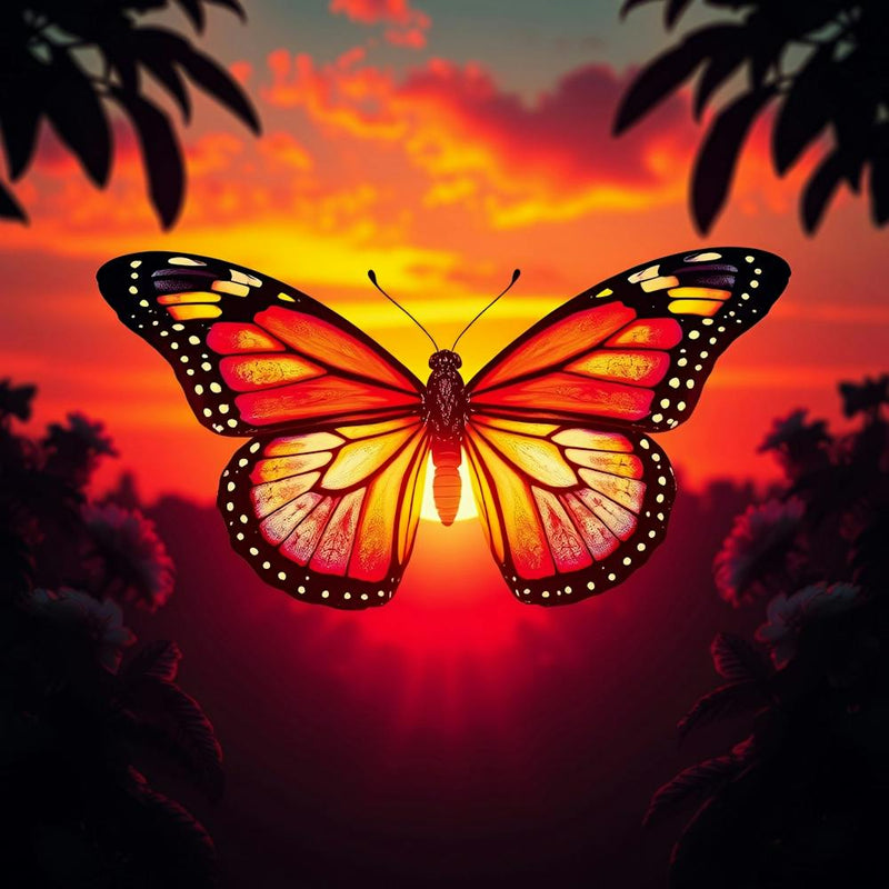 Butterfly At Sunset 3