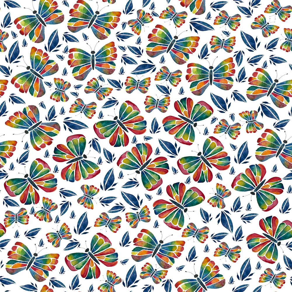 Watercolour Butterflies - Multicolour