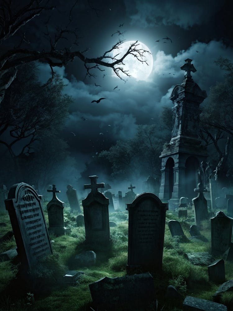 Graveyard At Night 16