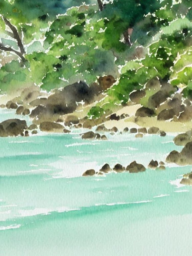 Manuel Antonio National Park Costa Rica Aquarelle Affiche
