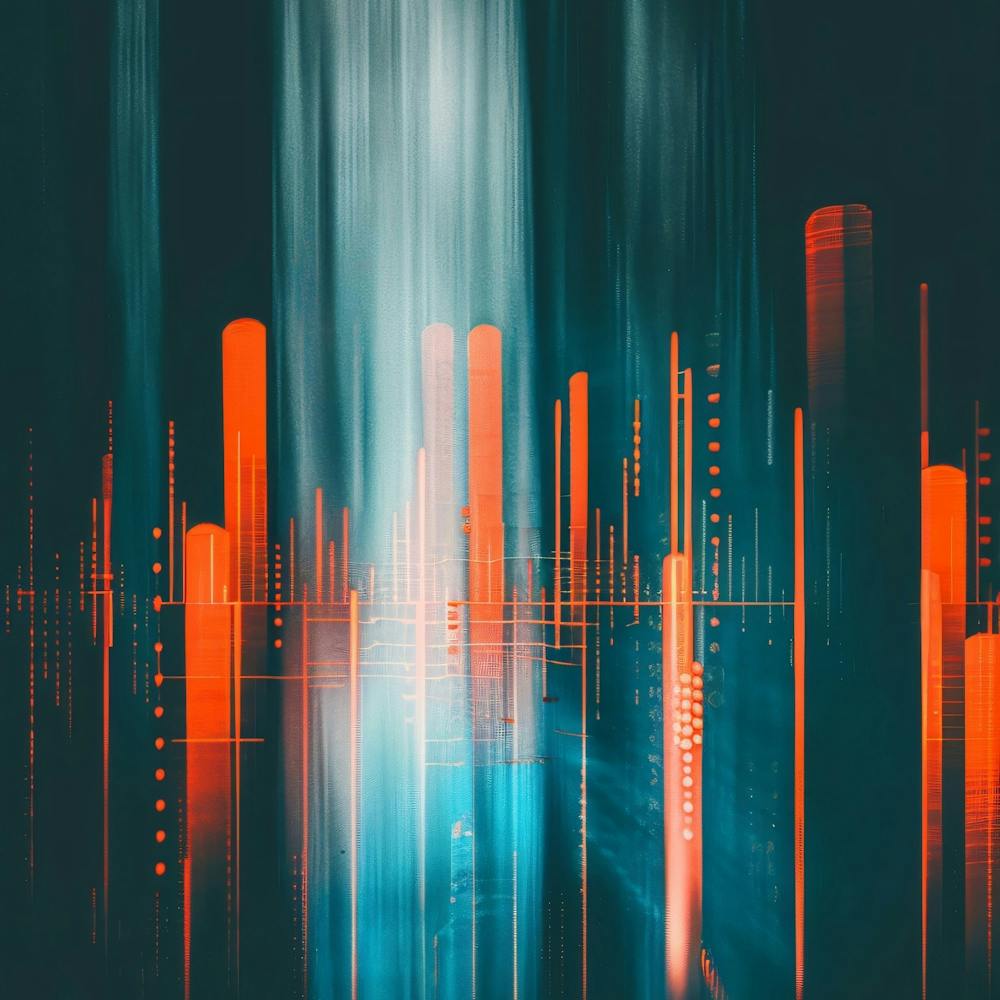 Abstract Cityscape With Lights