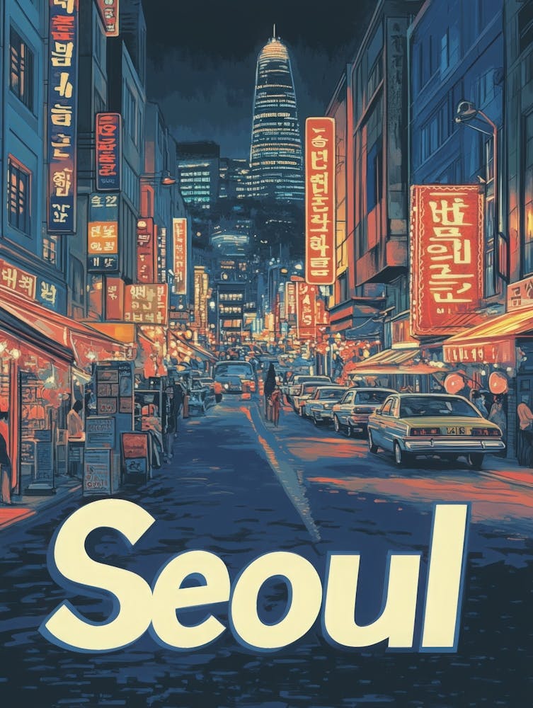 Aihrgdesign A Classic 1960s Travel Poster For Seoul 1
