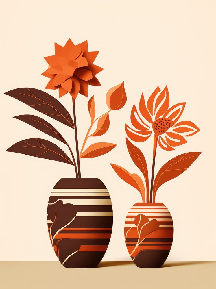 Two Vases With Flowers 3