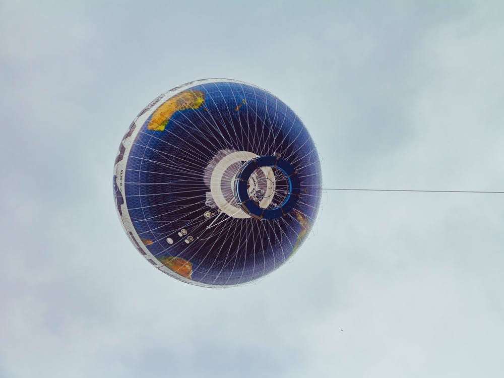 Hot Air Balloon Fly In The Sky Of Berlin City