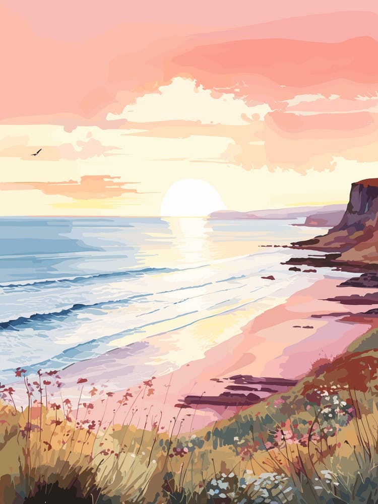 Mkelly341 Watercolor Painting Of Rhossili Bay Swansea Wales L Ffa937ae 01d5 41a0 96b6 3798413165af