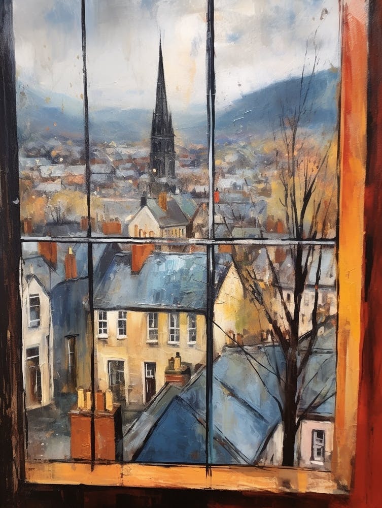 Winterliche Stadtlandschaft Edinburgh Schottland 2