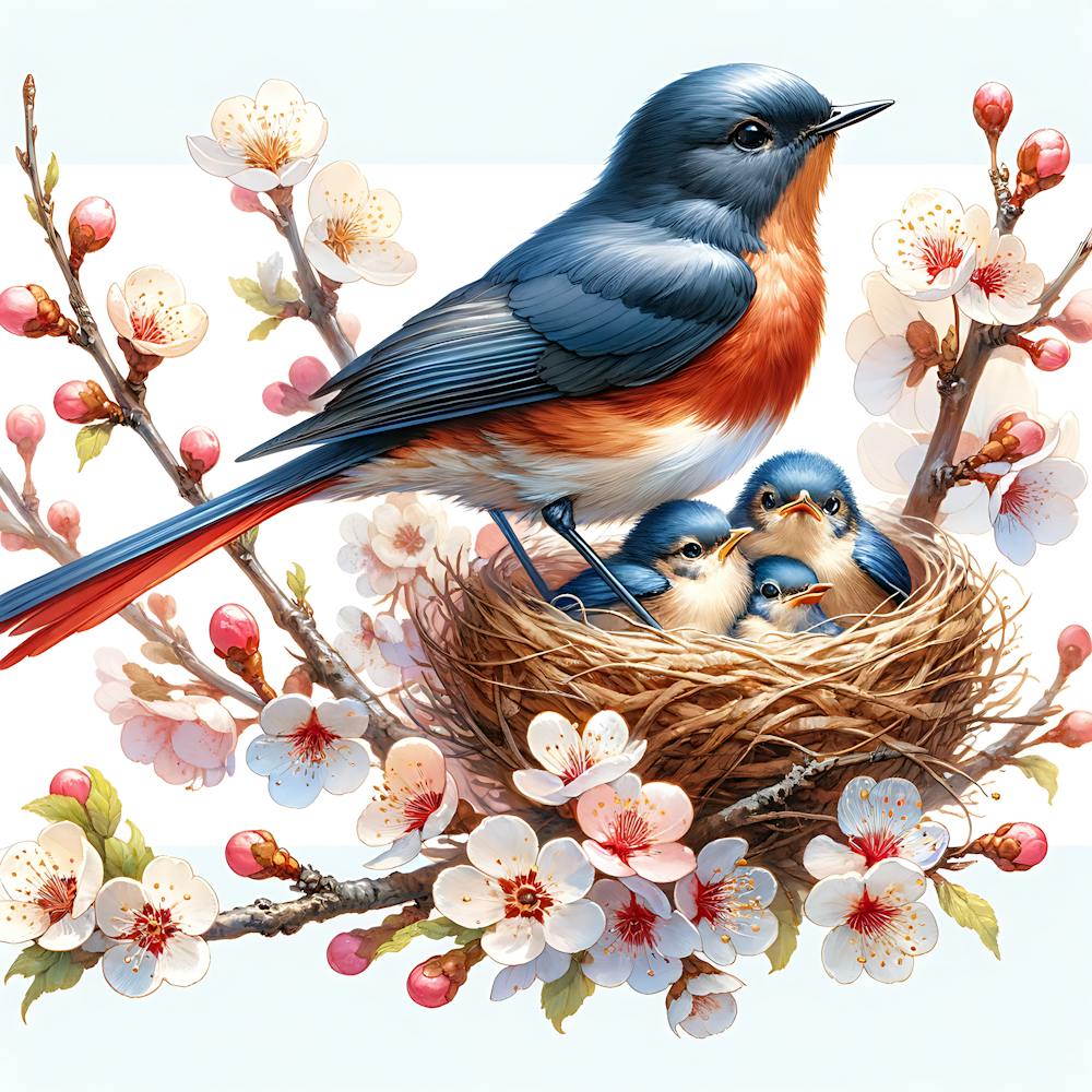 Vogel im Nest